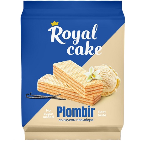 Вафли Royal Cake пломбир на сорбите 120г
