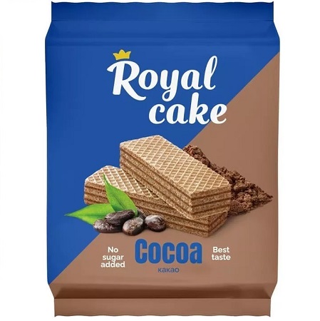 Вафли Royal Cake какао на сорбите 120г