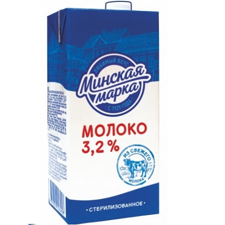 Молоко Минская Марка стерилиз. 3,2% 1л фибропак