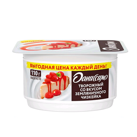 Творож.пр-т Даниссимо 5,6% 110г землянич.чизкейк