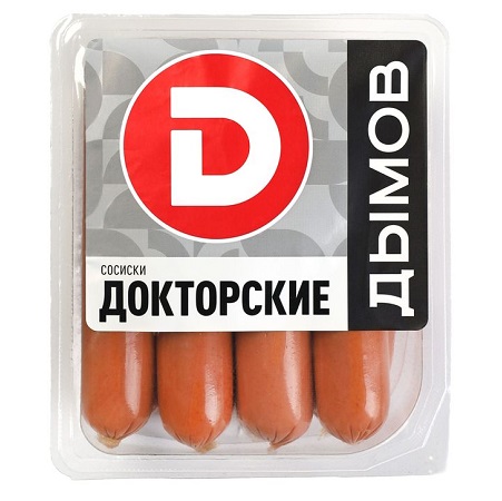 Сосиски Докторские 406г  Дымов