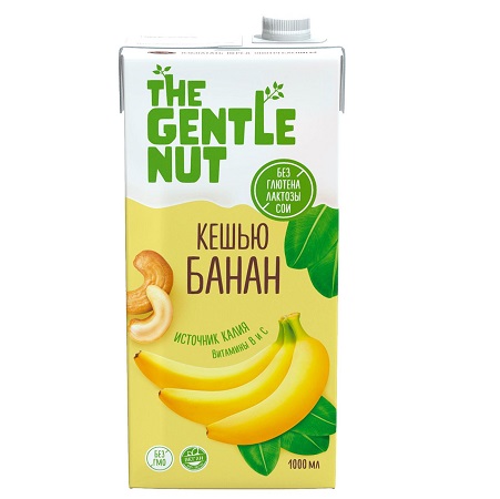 Напиток ореховый The Gentle Nut кешью/банан 1л