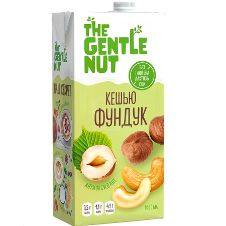 Напиток ореховый The Gentle Nut кешью/фундук 1л