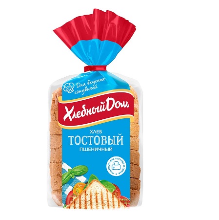 Хлеб ХД Тостовый Белый пшеничный 350г рез.