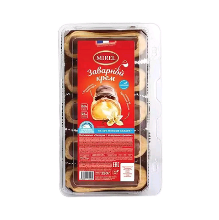 Пирожное Мирэль Эклеры с заварным кремом 250г