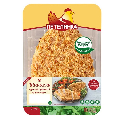 Шницель куриный рубленый охл. 300г Петелинка
