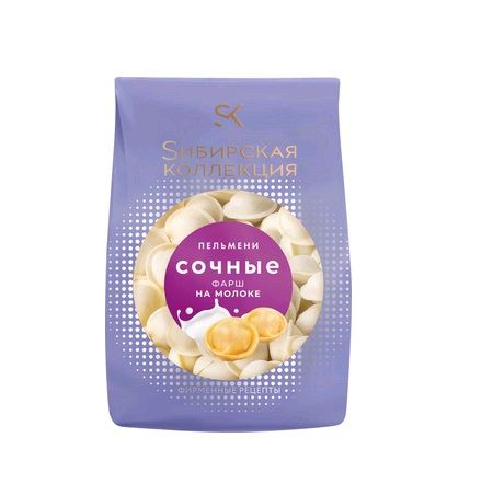 Пельмени Сиб. коллекция Сочные с фаршем на молоке 700г