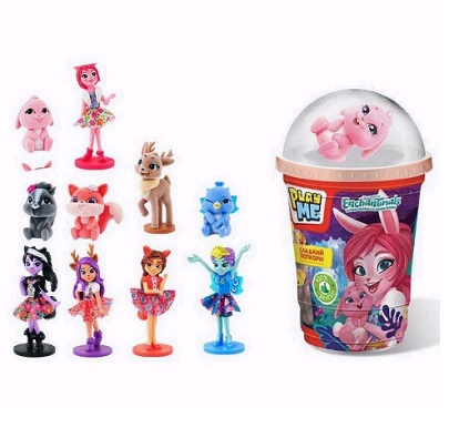 Сладкий попкорн PLAY ME с игрушкой в стакане 50г Enchantimals