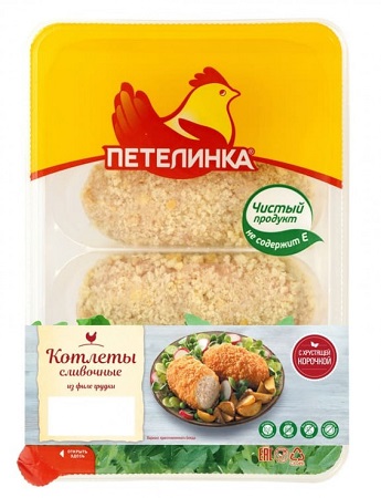 Котлеты Сливочные кур. охл. 500г Петелинка