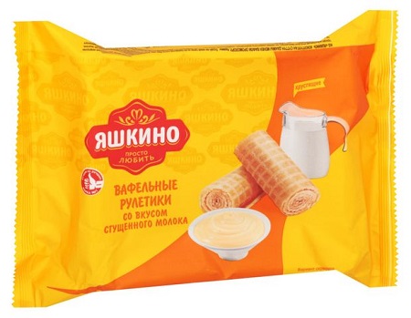Вафельные рулетики Яшкино вкус сгущ.мол. 160г