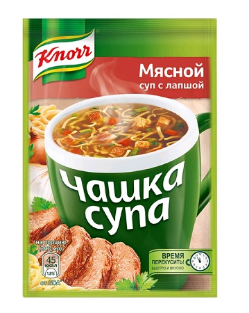 Суп Кнорр Чашка супа Мясной с лапшой 14г