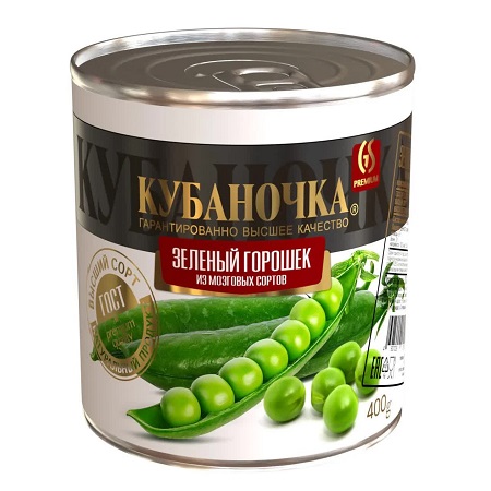 Интернет-магазин САМПО - Горошек зел. Кубаночка 400г ж/б