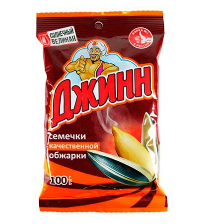 Семечки Джинн жареные  100г Солнечный Великан