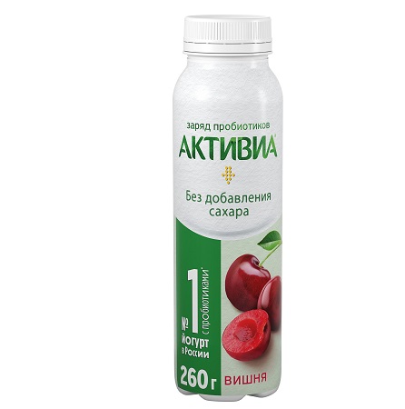 Биойогурт Активиа пит. 1,5% 260г яблоко/вишня/финик БЗМЖ