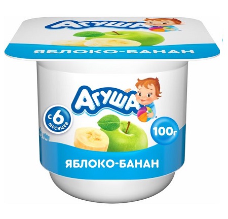 Творог Агуша 3,9% 100г яблоко/банан БЗМЖ
