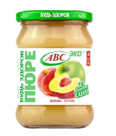 Пюре ABC ябл/персик  450г