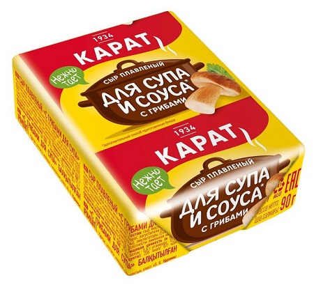 Сыр пл. Для Супа с грибами 45% 90г КАРАТ