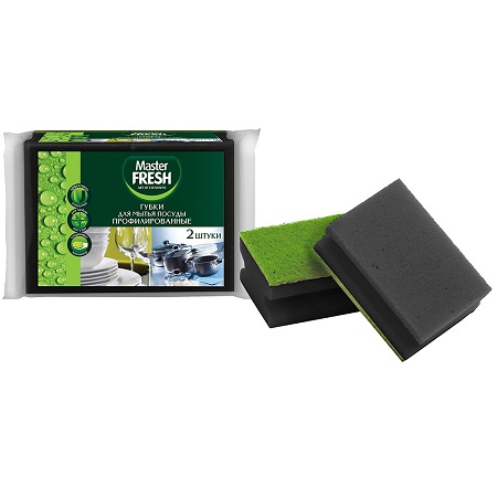 Губки Master Fresh BLACK 2шт  70113