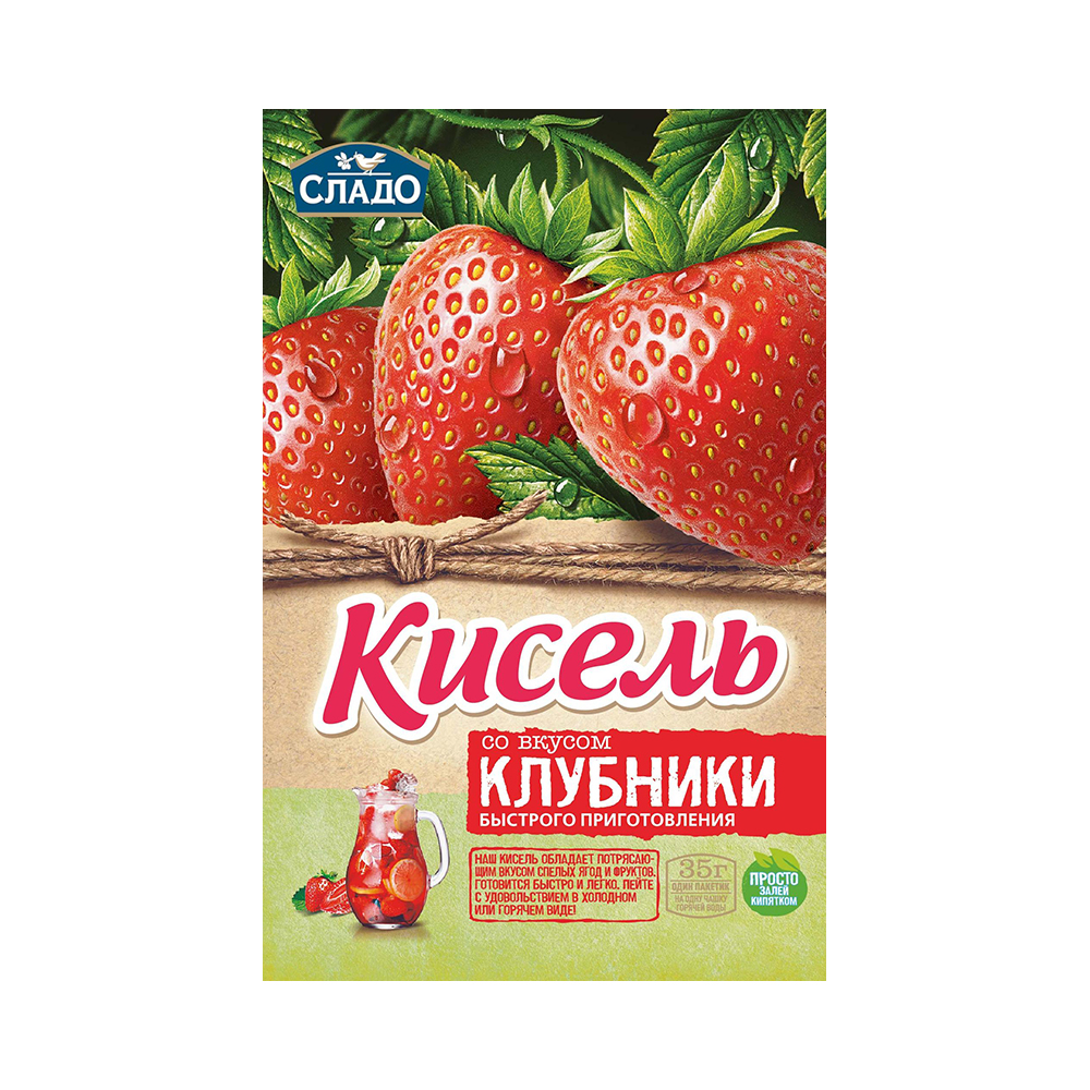 Кисель Сладо быстр.пригот. 35г клубника