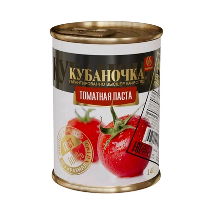 Паста томатная Кубаночка 140г жесть