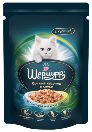 Корм Шермурр д/кошек курица/соус 85г