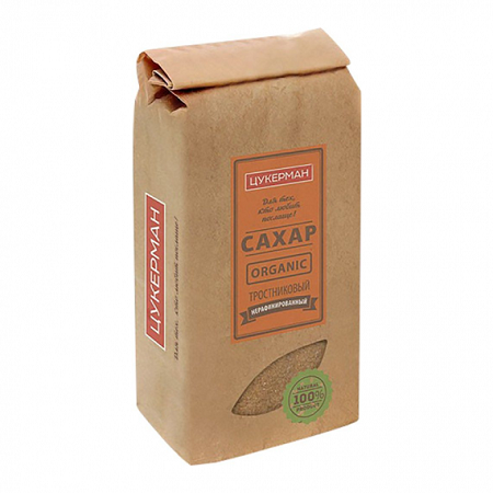 Сахар песок Цукерман Оригинал тростниковый 900г пакет