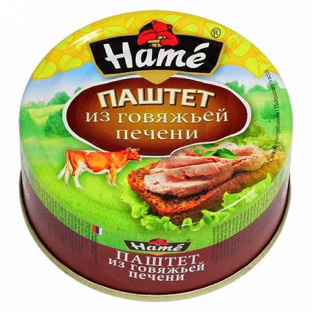 Паштет Хаме с говяжьей печенью  117г ж/б