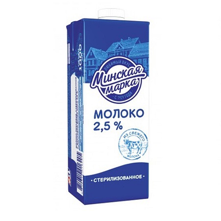 Молоко Минская Марка стерилиз. 2,5% 1л фибропак