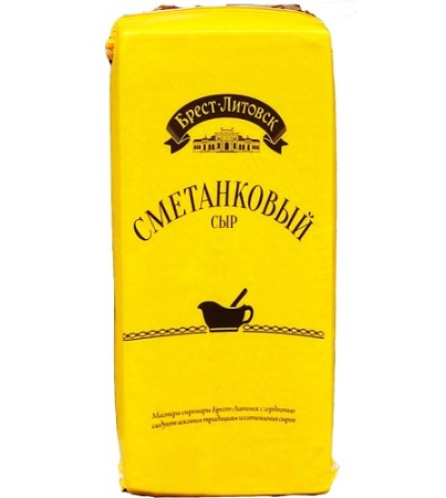 Сыр Брест-Литовск Сметанковый 50%  Савушкин БЗМЖ