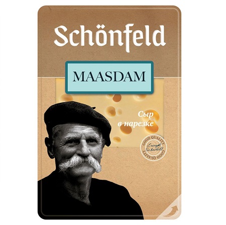 Сыр Маасдам Schonfeld  45% 125г