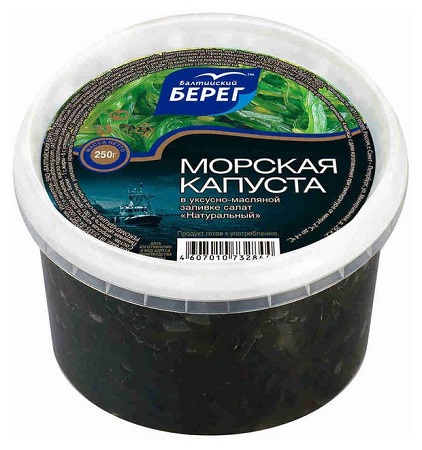 Салат из морской капусты БАЛТИЙСКИЙ БЕРЕГ Натуральный, 250г