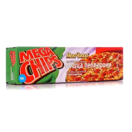 Чипсы MEGA CHIPS пицца пепперони 100г