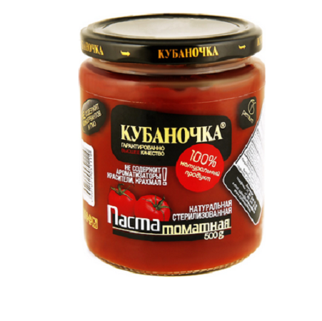 Паста томатная Кубаночка 500г ст/б