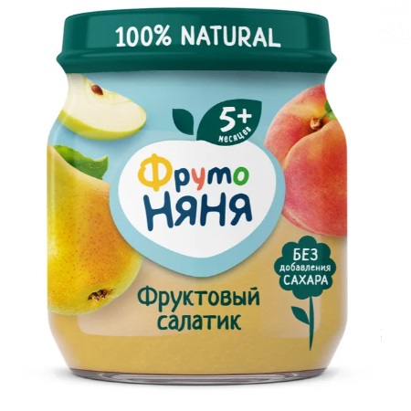 Пюре Фр.Няня фрукт.салатик 100г