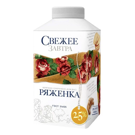Ряженка Б.Кружка Свежее Завтра 2,5% 500г