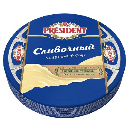 Сыр пл. Президент сливочный 140г сегменты