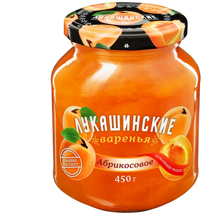 Варенье Лукашинское абрикосовое 450г