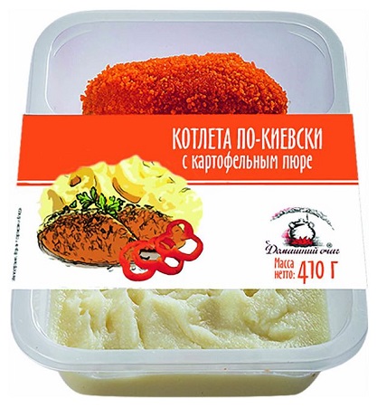 Котлета по-киевски с карт.пюре 410г Домашний Очаг
