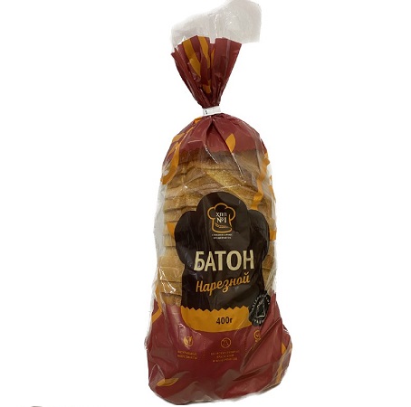 Батон ХПП Нарезной 400г нарезка