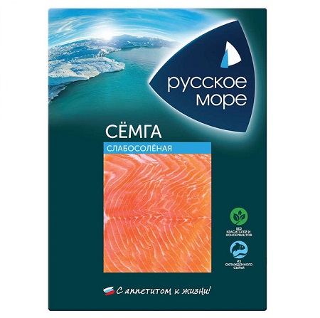 Семга с/с филе-ломтики 120г Русское Море