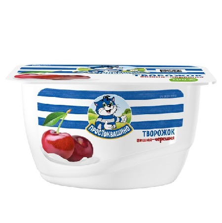Творожок Простоквашино 3,6% 130г вишня/черешня БЗМЖ