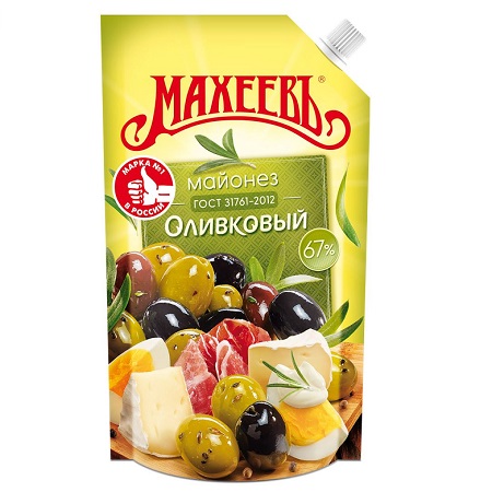 Майонез Махеев оливковый 67% 190г/200мл
