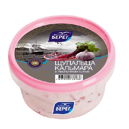 Щупальца кальмара в чесн. соусе ББ 210г