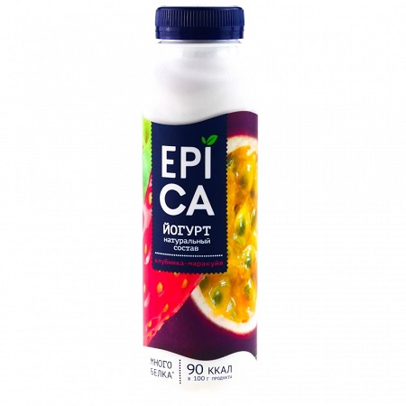 Йогурт EPICA пит. 2,5% 260г клубн/марак БЗМЖ