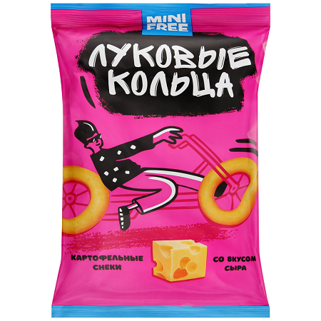 Чипсы MiniFree лук.кольца сыр 45г