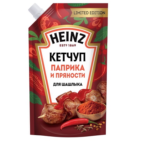Кетчуп Хайнц для шашлыка паприка и пряности 320г