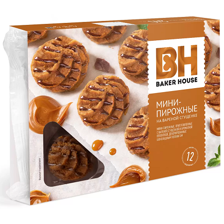 Мини-пирожные Бейкер Хаус карамель 240г