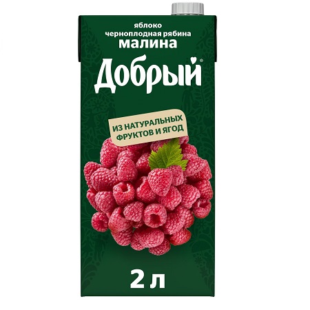 Нектар Добрый яблоко/малина/черная ряб. 2л