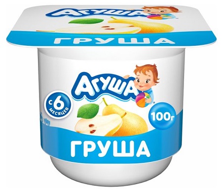 Творог Агуша 3,9% 100г груша БЗМЖ