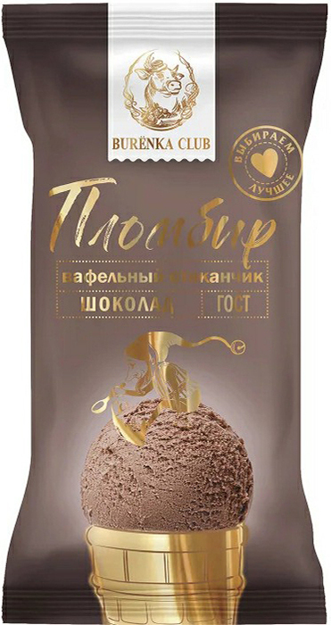 Мороженое BURЁNKA CLUB стаканчик шоколад 80г